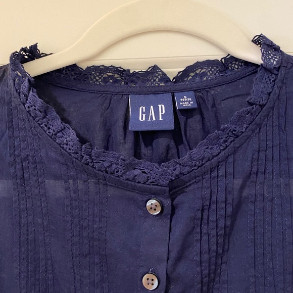 Gap Bubble Sleeve Pintuck Top - Picture 6 of 6